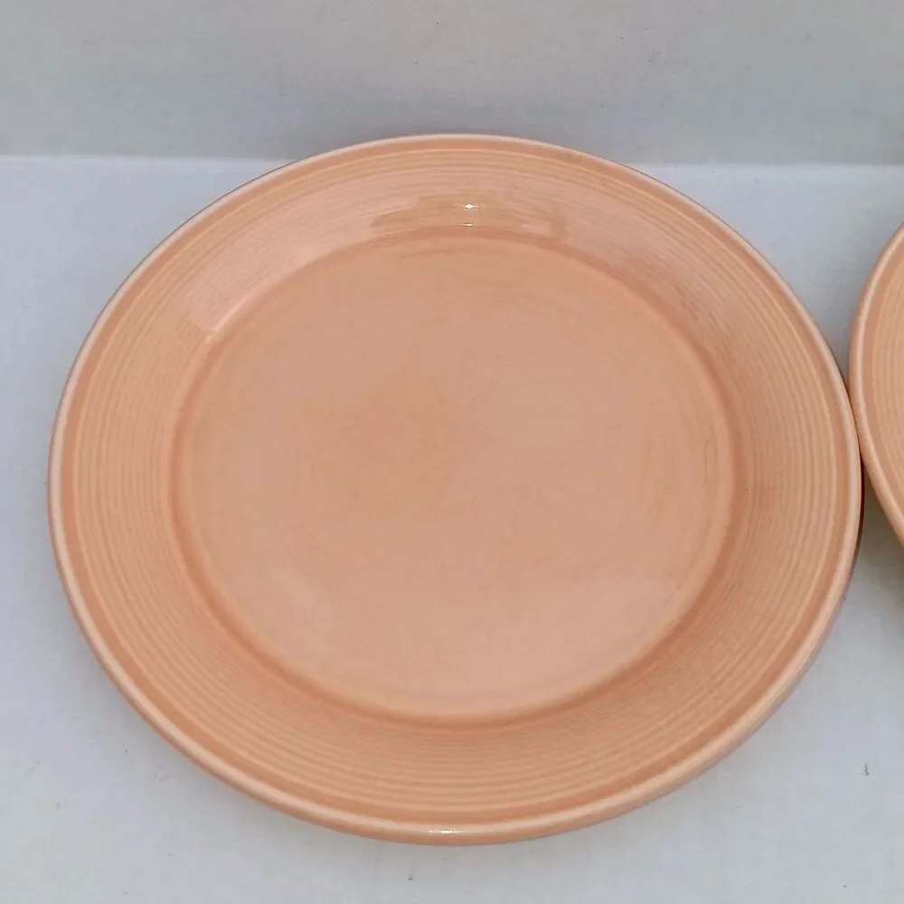 Vintage Nancy Calhoun Light Peach Salad Plate-Set Of 4-Stoneware-8